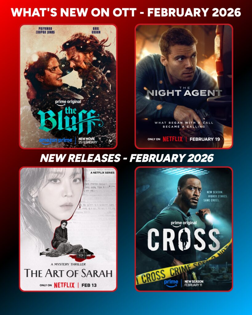 New OTT releases in February 2026 featuring Netflix, Prime Video and MX Player movies and series