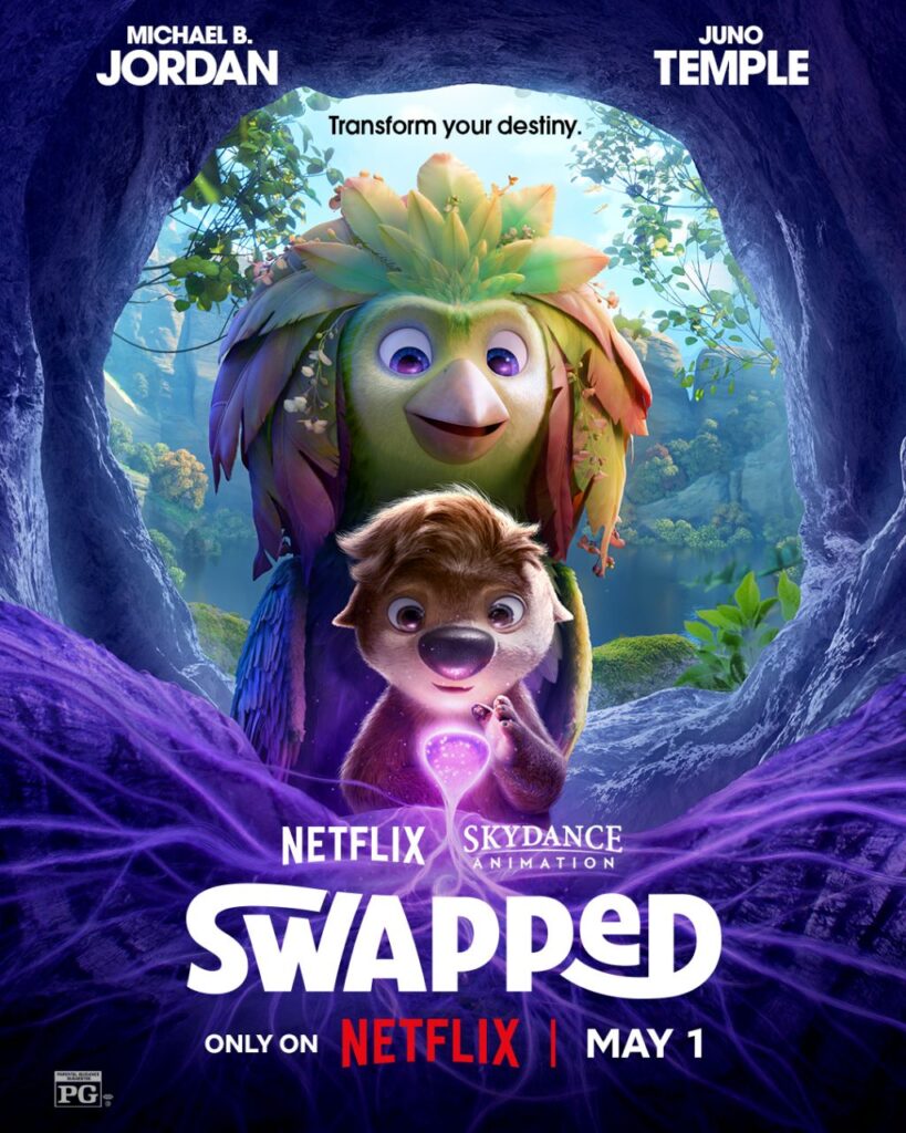 Swapped 2026 Netflix animated film official poster Ollie Ivy Skydance Animation