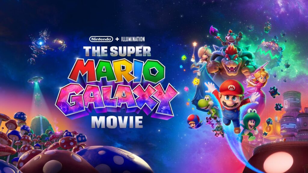 The Super Mario Galaxy Movie 2026 poster Mario space adventure