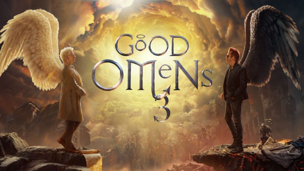 Good Omens Season 3 Prime Video series poster Aziraphale Crowley final chapter