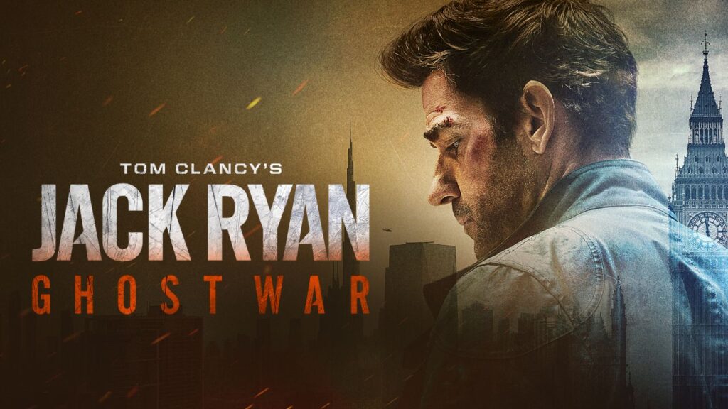 Jack Ryan Ghost War Prime Video movie poster John Krasinski Big Ben background