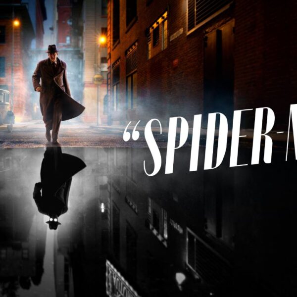 Spider-Noir Prime Video series black and white reflection aesthetic Nicolas Cage 1930s noir setting