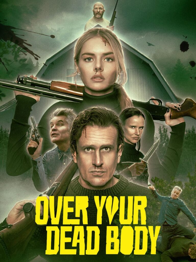 Over Your Dead Body digital release Jason Segel Samara Weaving cabin thriller scene