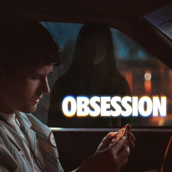 Obsession 2026 official horror movie poster featuring Michael Johnston and Inde Navarrette