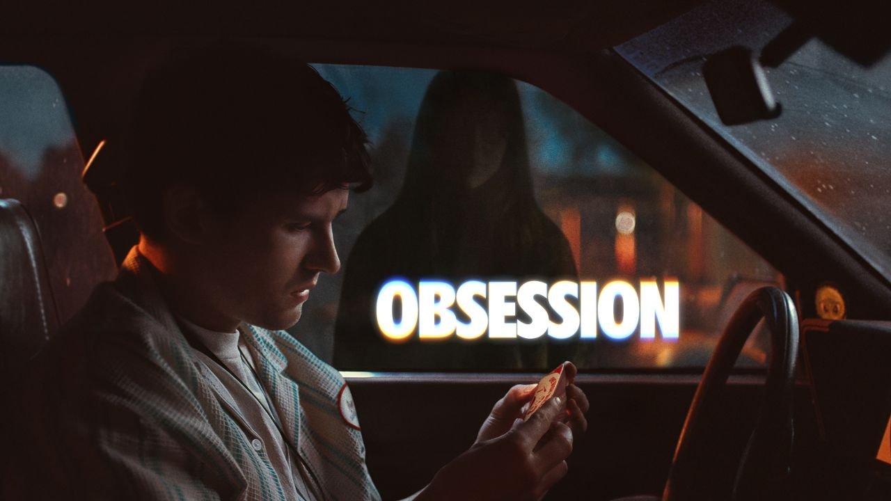 Obsession 2026 official horror movie poster featuring Michael Johnston and Inde Navarrette