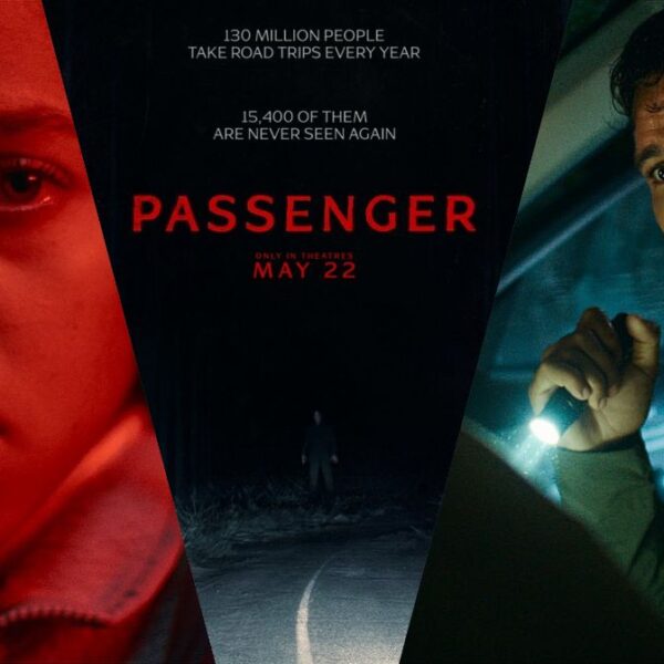 Passenger 2026 official horror movie poster featuring Jacob Scipio and Lou Llobell