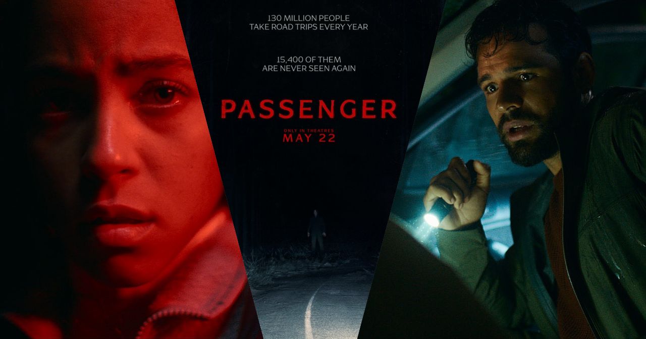 Passenger 2026 official horror movie poster featuring Jacob Scipio and Lou Llobell