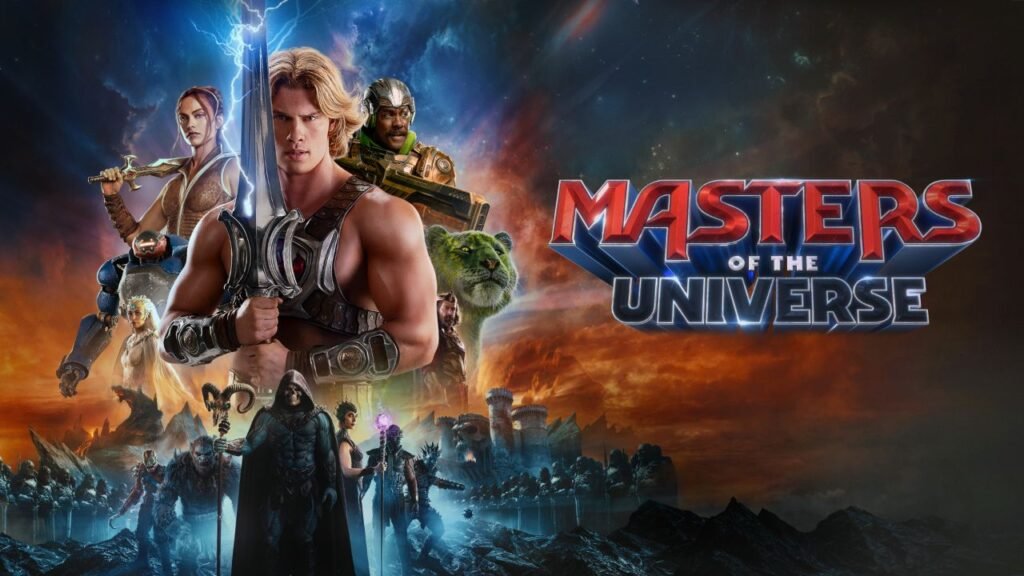 Masters of the Universe official movie poster featuring Nicholas Galitzine as He-Man