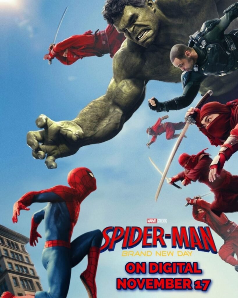 Spider-Man Brand New Day Digital Release Date Poster Spider-Man Brand New Day digital release November 17 2026 Sony Pictures poster