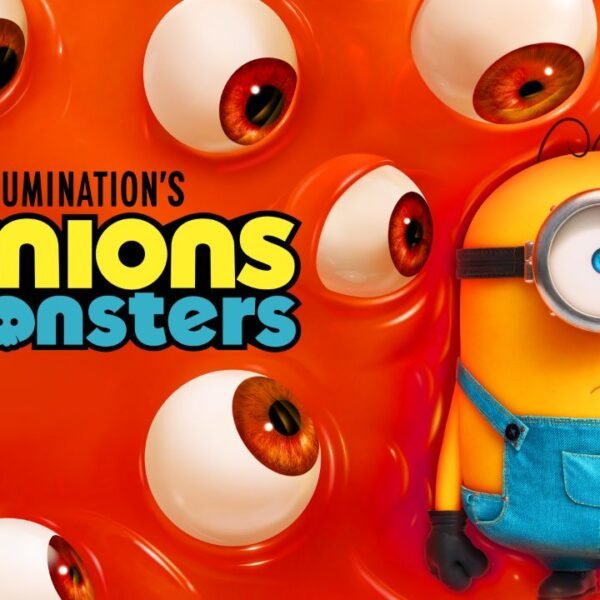 Minions & Monsters 2026 official movie poster featuring Minions and monsters